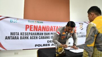 Polres Aceh Timur Lakukan Penandatanganan MoU NKK dan PKT Pengamanan Objek Vital