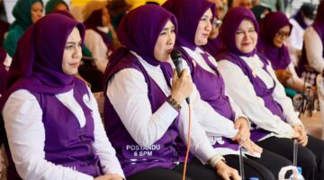 Peringati Hari Posyandu Nasional di Langkahan, Ketum Posyandu Sosialisasi 6 SPM