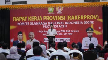 Sekda Aceh Buka Rakerprov KONI Aceh 2026, Tekankan Pembinaan Atlet Berkelanjutan