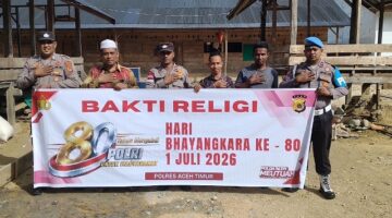 Bakti Religi Jadi Wujud Pengabdian Polsek Idi Tunong di Hari Bhayangkara Ke-80