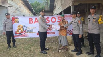 Bansos HUT Bhayangkara Ke-80, Polsek Simpang Jernih Hadir untuk Masyarakat