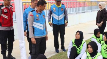 Kapolda Aceh Tinjau Langsung Uji Kesamaptaan Jasmani 170 Casis Bintara di Stadion Harapan Bangsa