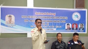 Rais Azhari Terpilih Aklamasi Pimpin PWO Aceh Periode 2026–2031, Siap Perkuat Profesionalisme Wartawan.