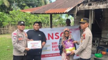 Sambut Hari Bhayangkara ke-80, Polsek Peudawa Hadirkan Bantuan Sosial untuk Warga