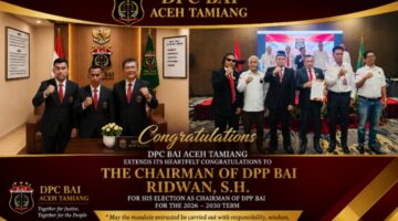 DPC BAI Aceh Tamiang Ucapkan Selamat atas Terpilihnya Ketua Umum Baru DPP BAI Periode 2026–2030