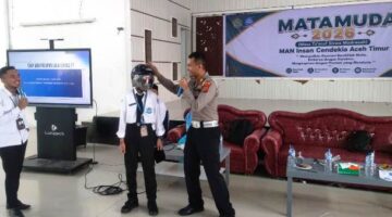 Tanamkan Budaya Tertib Berlalu Lintas, Satlantas Polres Aceh Timur Edukasi Siswa MAN Insan Cendekia