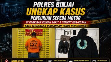 Polres Binjai Ungkap Kasus Pencurian Sepeda Motor Di Parkiran Rumah Sakit & Tempat Kos-Kosan, Satu Tersangka Diamankan Tanpa Perlawanan