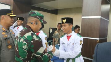 Dandim 0104/Atim Hadiri Pengukuhan Paskibraka Kota Langsa, Siap Kibarkan Semangat Kemerdekaan HUT RI Ke-81