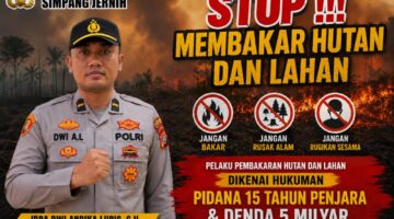 Imbau Masyarakat Tidak Membakar Hutan Dan Lahan, Kapolsek Simpang Jernih Cegah Karhutla