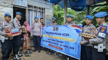 Sambut Hari Jadi Propam ke-24, Sipropam Polres Lhokseumawe Salurkan Bansos kepada Warga Kurang Mampu