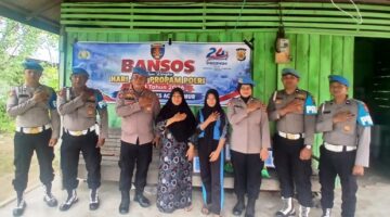 Sambut Hari Jadi Propam Polri ke-24, Sipropam Polres Aceh Timur Serahkan Bansos kepada Warga