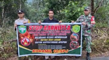 Babinsa Koramil 10/SPJ Kodim 0104/Aceh Timur Sosialisasikan Cegah Karhutla Kepada Warga