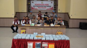 Polres Langsa Ungkap 46,6 Kg Sabu Jaringan Malaysia, Nilainya Capai Rp13,2 Miliar
