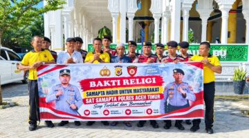 Bakti Religi, Sat Samapta Polres Aceh Timur Hadir untuk Masyarakat
