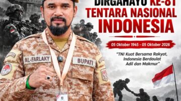 HUT ke-81 TNI, Bupati Aceh Timur Al-Farlaky: Kekuatan TNI Tumbuh Dari Rakyat Dan Pengabdian Untuk Negeri