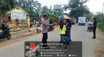 Strong Point Pagi Hari, Polsek Idi Tunong Pastikan Keselamatan Pelajar
