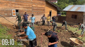 TMMD ke-130 Kodim 0113/Gayo Lues Resmi Dibuka, Satgas Bersama Warga Mulai Pengerjaan Jalan dan Pembangunan Rumah Tidak Layak Huni di Desa Pepelah