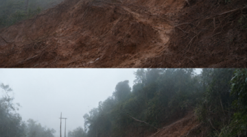 Jalur Strategis Peureulak-Lokop Kembali Terputus, Longsor Massive Timbun Jalan Di Gunung Mancang